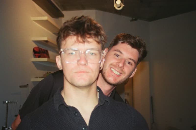 Connor and Justin celebrating